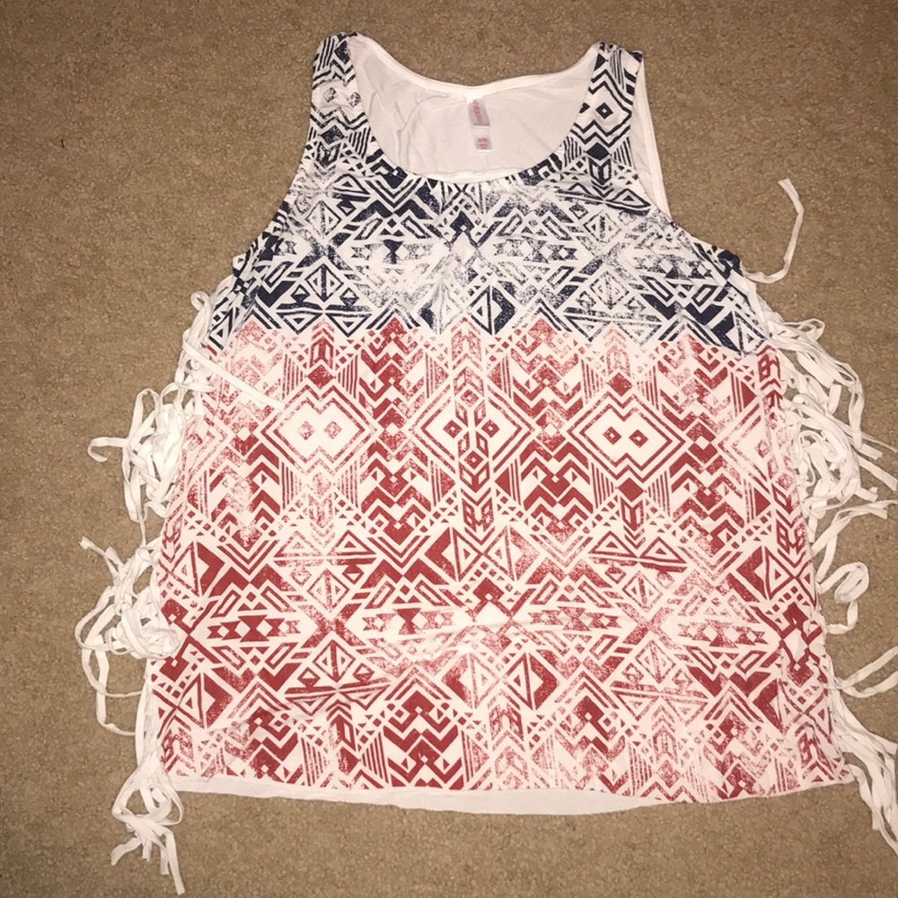 Tank top with fringe, xhilaration